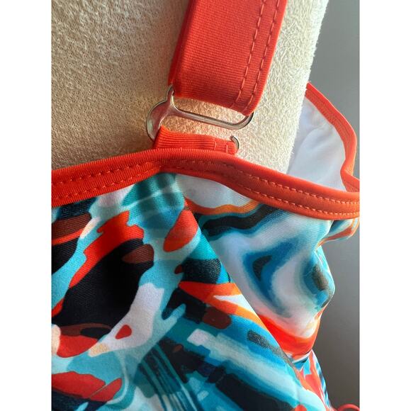 NWOT Summer Hawaiian Tropical Print Beach Tankini  Skort Bathing Swimsuit 4XL - Picture 9 of 13